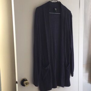 Bobeau Jemmy Brushed Open Pocket Cardigan Size Medium Navy